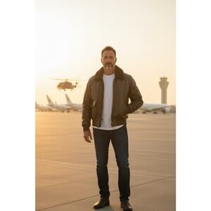 Cooper Type G-1 46R USN Flight Jacket Goatskin Leather Made in USA Aviation